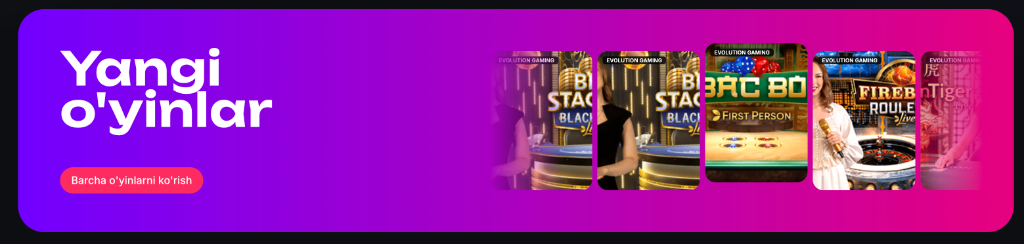 Sneket Casino yangi live o'yinlar